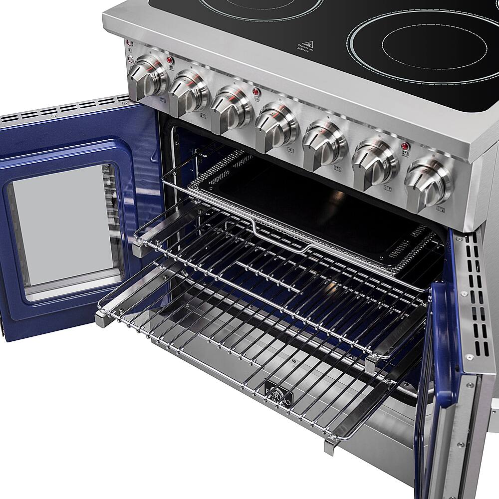 Alt View 13. Forno Appliances - Massimo 4.32 Cu. Ft. Freestanding Electric Range with French Doors.