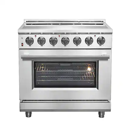 Front. Forno Appliances - Massimo 5.36 Cu. Ft. Freestanding Electric Range with Steam Cleaning and Chef Door.