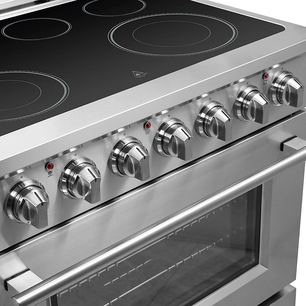 Alt View 13. Forno Appliances - Massimo 5.36 Cu. Ft. Freestanding Electric Range with Steam Cleaning and Chef Door.