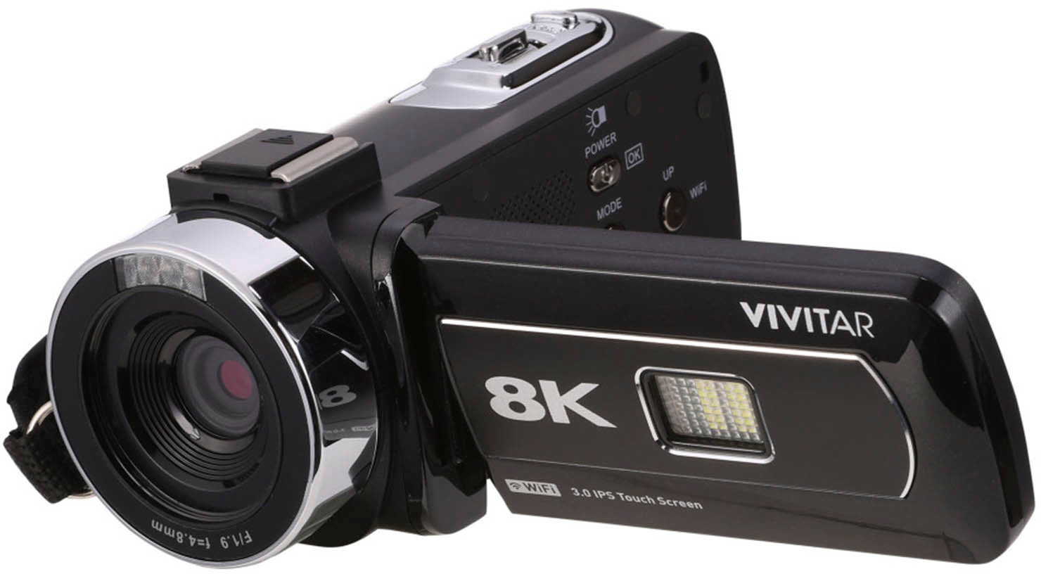 Angle View: Vivitar 8K Digital Camcorder - Black