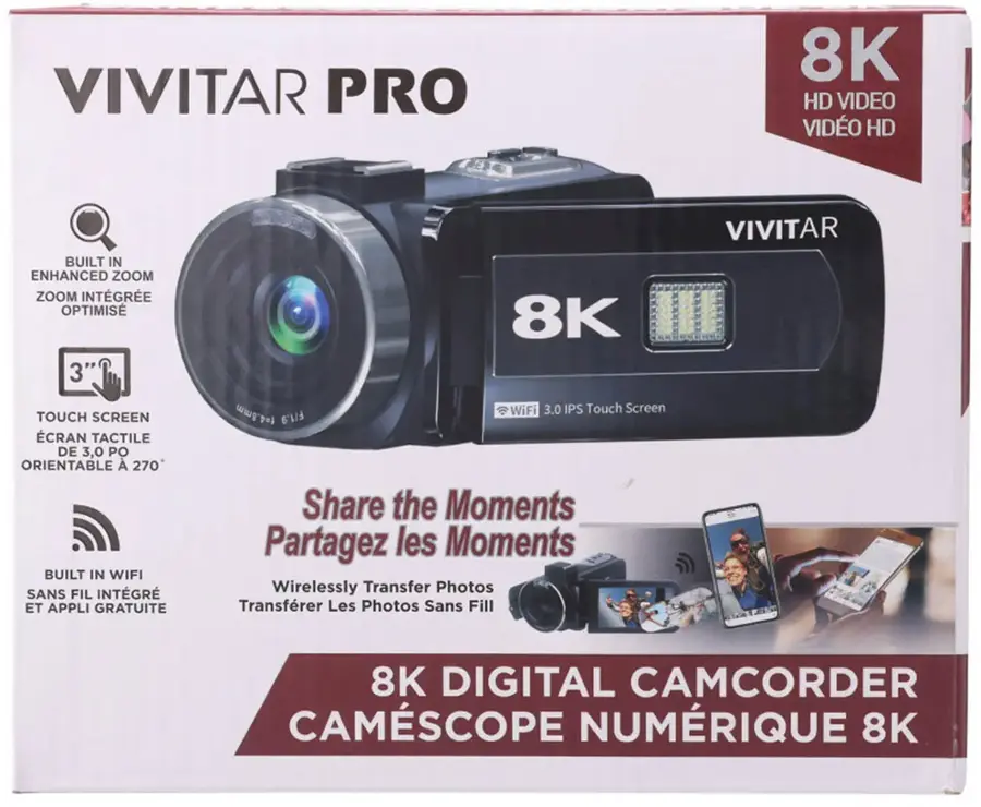 Alt View 13. Vivitar - Vivitar 8K Digital Camcorder - Black.