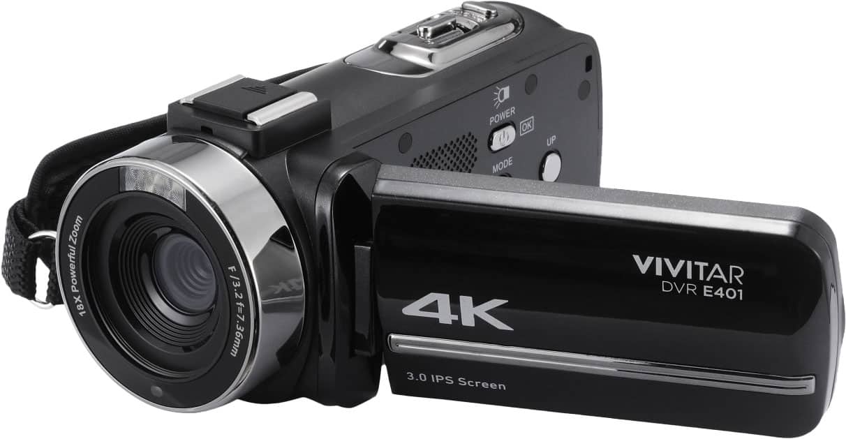 Vivitar - 4K Digital camcorder - Black - Angle_Zoom
