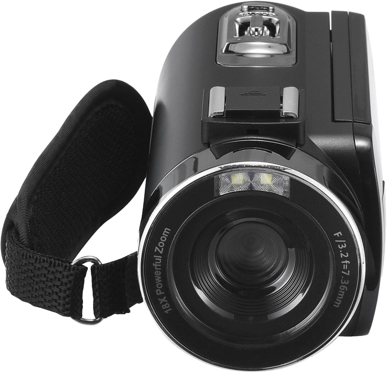 Left View: Vivitar 4K Digital camcorder - Black