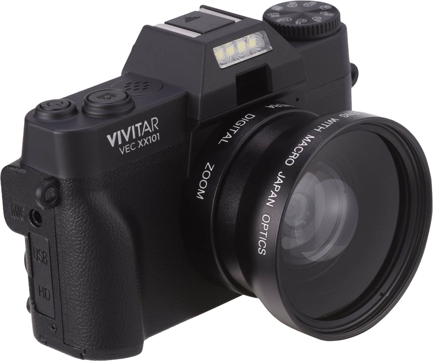Angle View: Vivitar - VECXX101 4K Digital Camera - Black