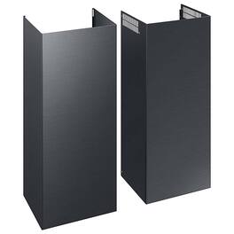 Samsung - Bespoke Chimney Hood Extension Kit for 30" and 36" Range Hoods - Black Stainless Steel