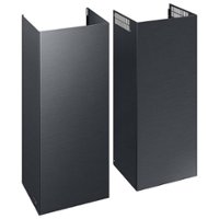 Samsung - Bespoke Chimney Hood Extension Kit for 30" and 36" Range Hoods - Black Stainless Steel - Front_Zoom