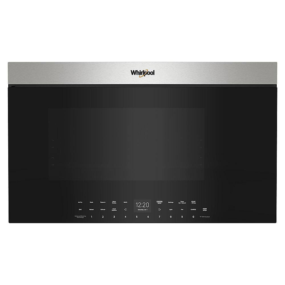 Whirlpool - 1.1 Cu. Ft. Over the Range Microwave with Flush Built-In Design - Stainless Steel