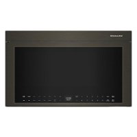 KitchenAid - 1.1 Cu. Ft. Convection Flush Built-In Over-the-Range Microwave with Air Fry Mode - Black Stainless Steel - Front_Zoom