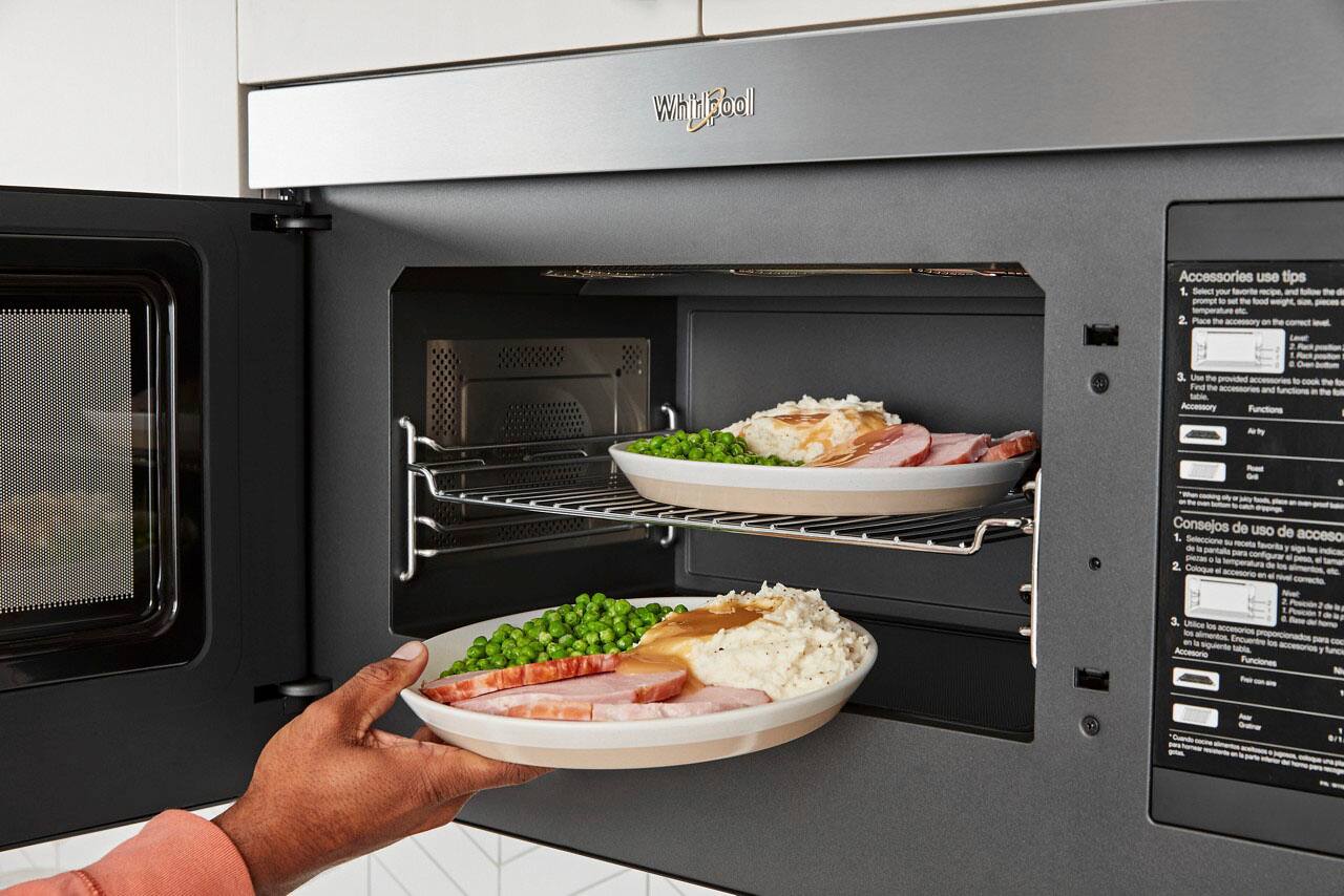 Alt View 15. Whirlpool - 1.1 Cu. Ft. Over the Range Microwave with Flush Built-In Design - Stainless steel.