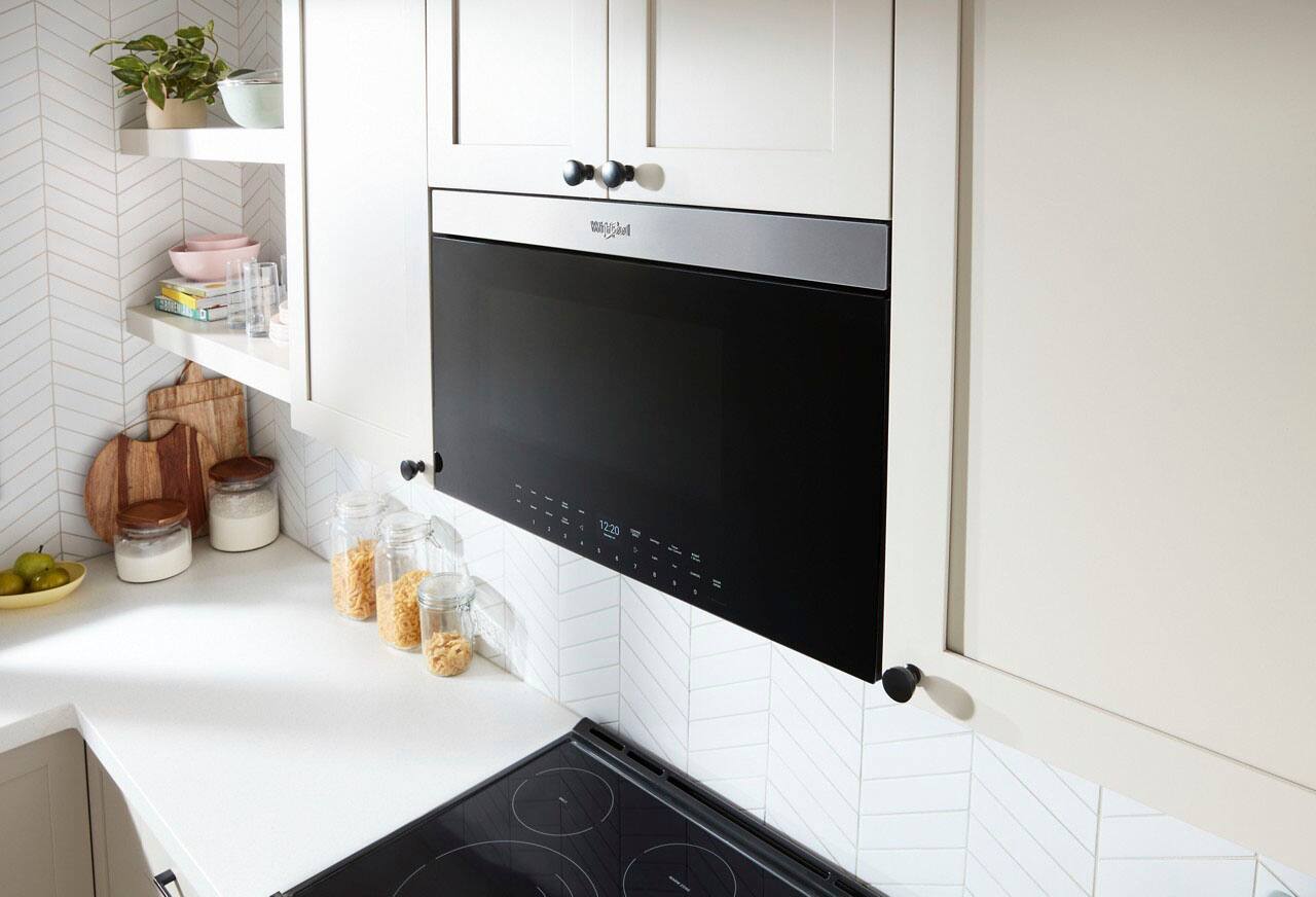 Alt View 16. Whirlpool - 1.1 Cu. Ft. Over the Range Microwave with Flush Built-In Design - Stainless steel.