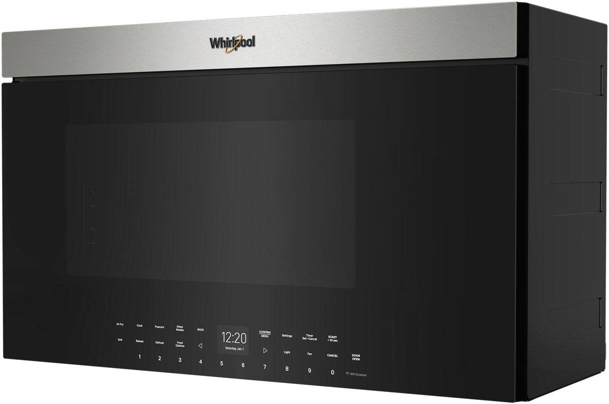 Alt View 1. Whirlpool - 1.1 Cu. Ft. Over the Range Microwave with Flush Built-In Design - Stainless steel.