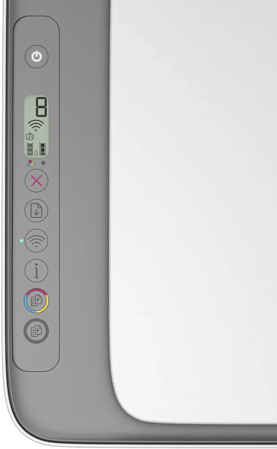 Alt View 15. HP - DeskJet 2855e Wireless All-In-One Inkjet Printer with 3 Months of Instant Ink w/ HP+ - White.