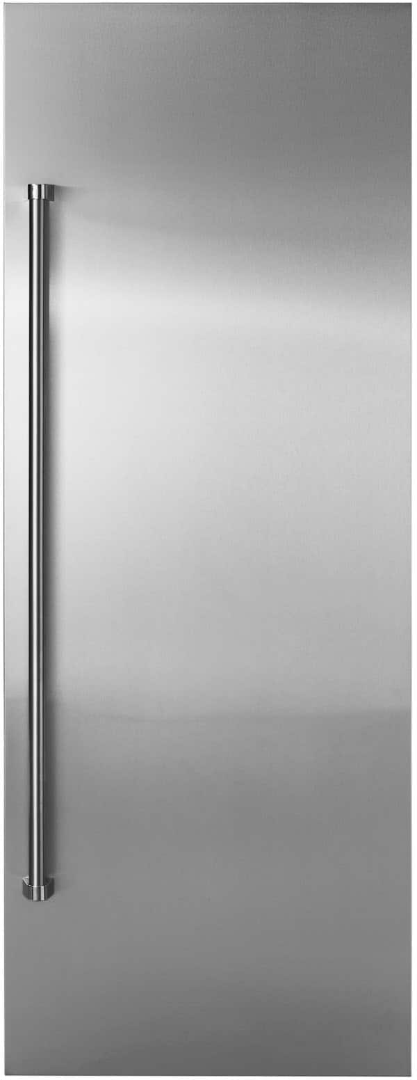 Front. Viking - 7-Series Built-in Referigerator Reversible Door Panel Kit-Includes Professional handle - Stainless Steel.