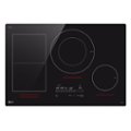 LG - 30" Built-In Electric Induction Cooktop with 4 Elements and UltraHeat 5.0kW Element - Black Ceramic