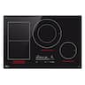 LG - 30-in Wide Built-In Electric Induction Smart Cooktop with 4 Elements and UltraHeat 5.0kW Element - Black Ceramic