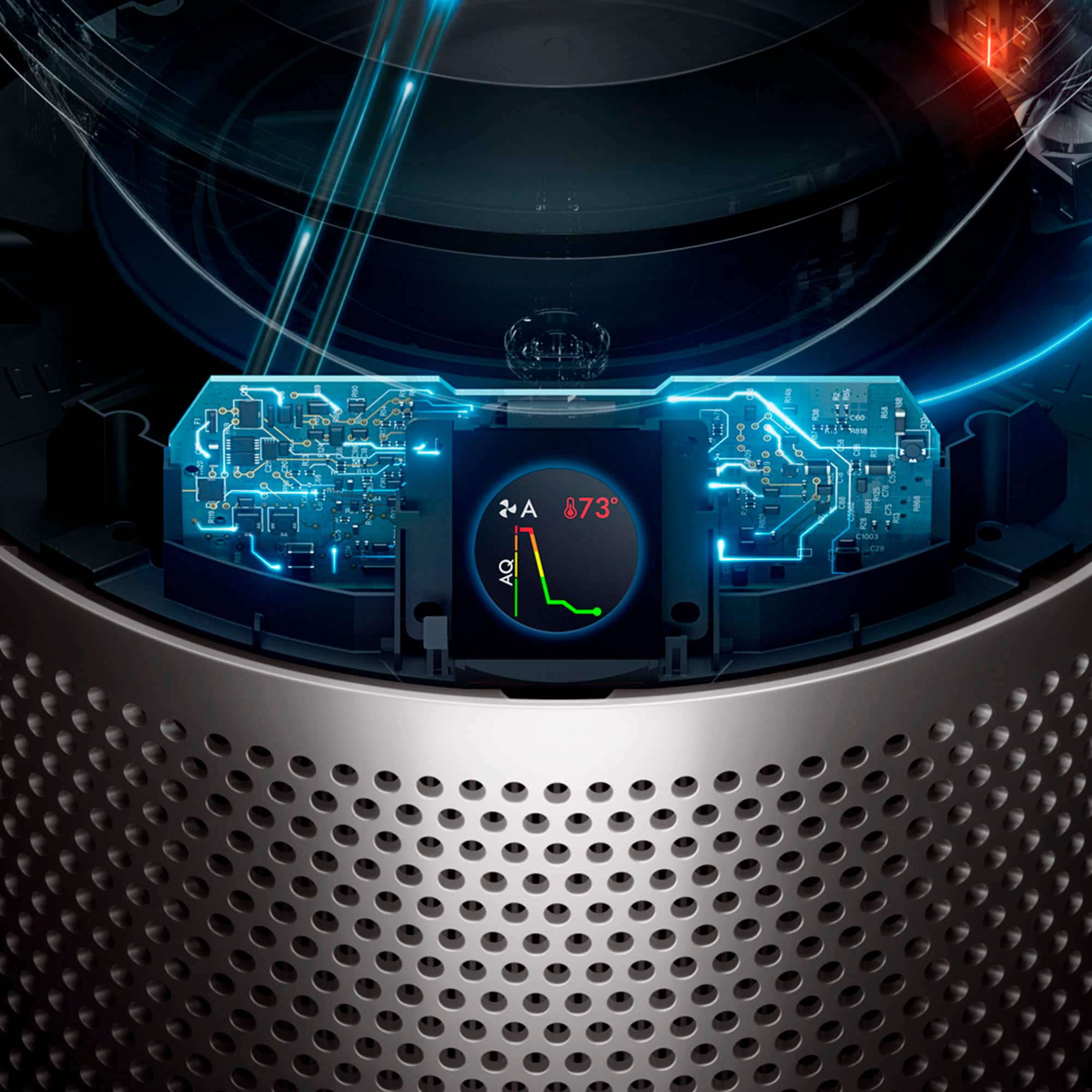 Alt View 13. Dyson - Dyson Hot+Cool Autoreact HP7A Air Purifier - White/Nickel.