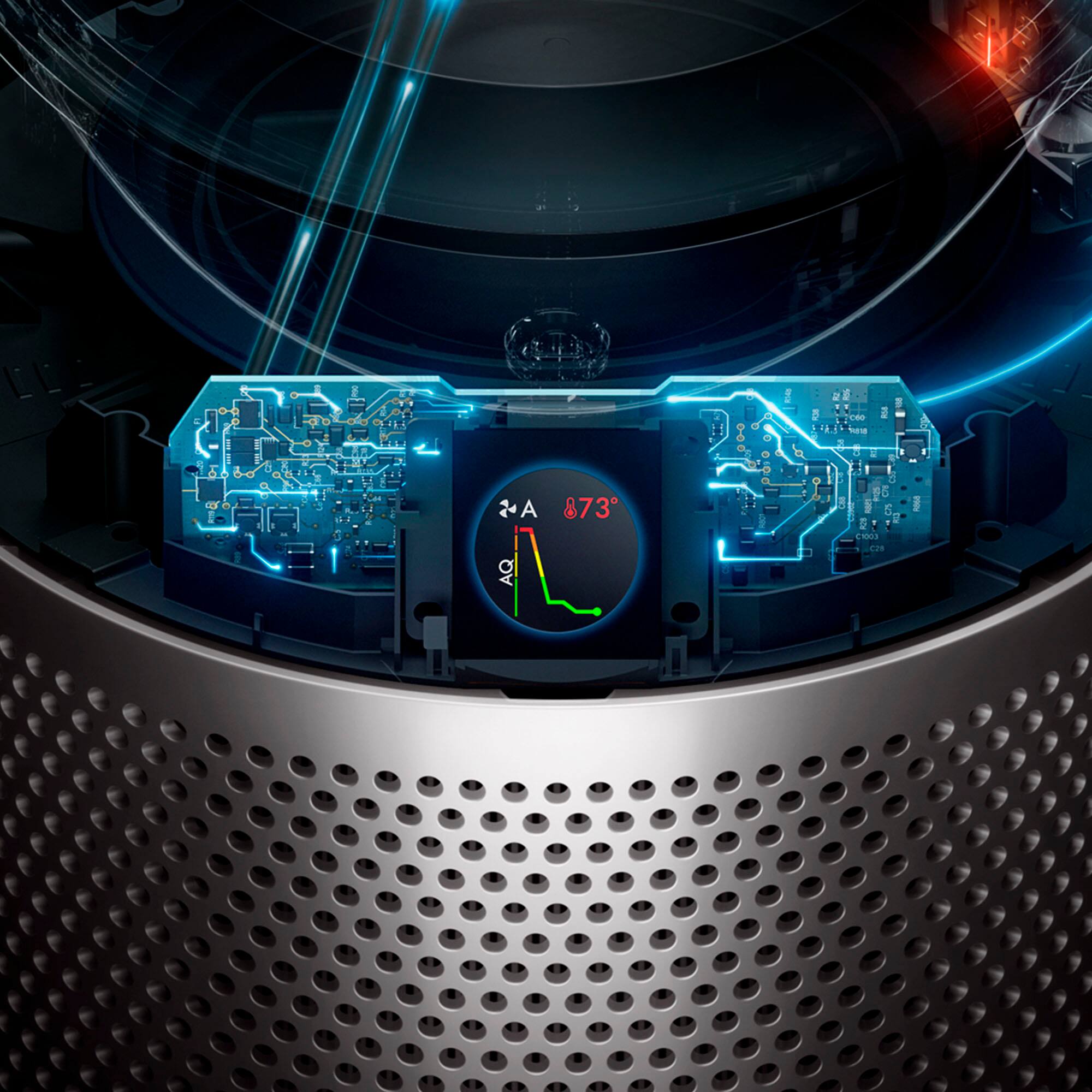 Alt View 13. Dyson - Dyson Hot+Cool Autoreact HP7A Air Purifier - White/Nickel.