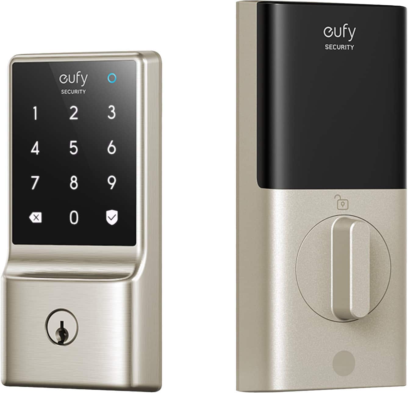 Front. eufy Security - Smart Lock C210 WiFi Replacement Deadbolt with eufy App|Keypad|Biometric Access - White.