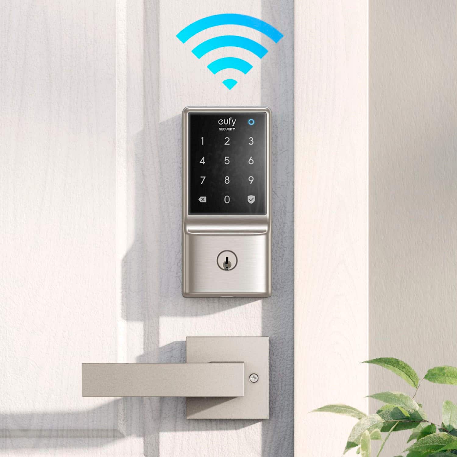 Alt View 12. eufy Security - Smart Lock C210 WiFi Replacement Deadbolt with eufy App|Keypad|Biometric Access - White.