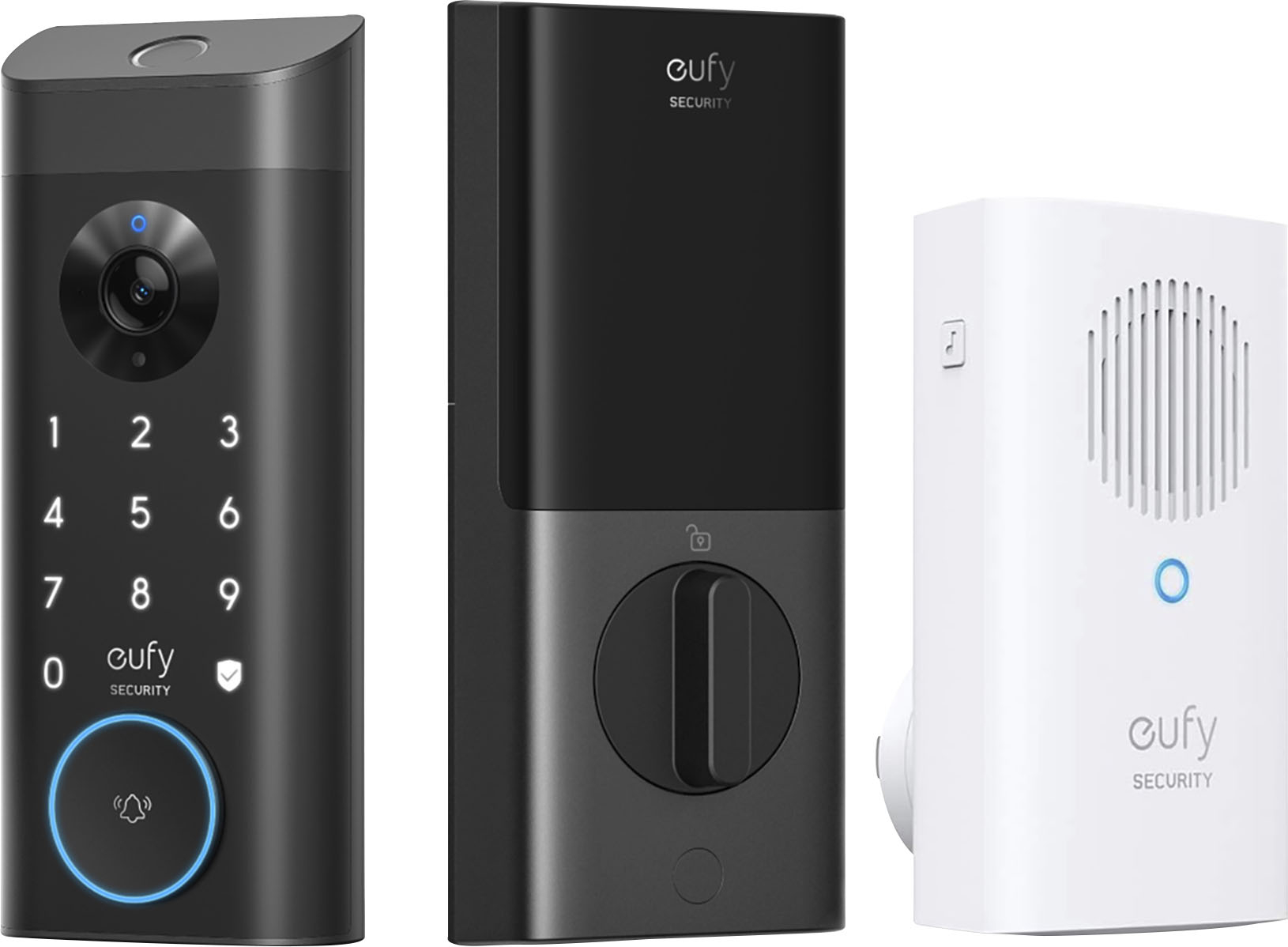 eufy Security - Smart Lock E330 with Chime WiFi Replacement Deadbolt with eufy App|Keypad|Biometric Access - Light Gray
