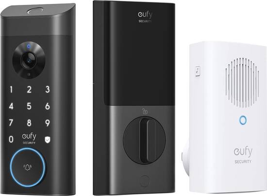 eufy Security Video Smart Lock E330 With Fingerprint Keyless Entry App and Keypad with Chime Light Gray E8531JY1 Best Buy