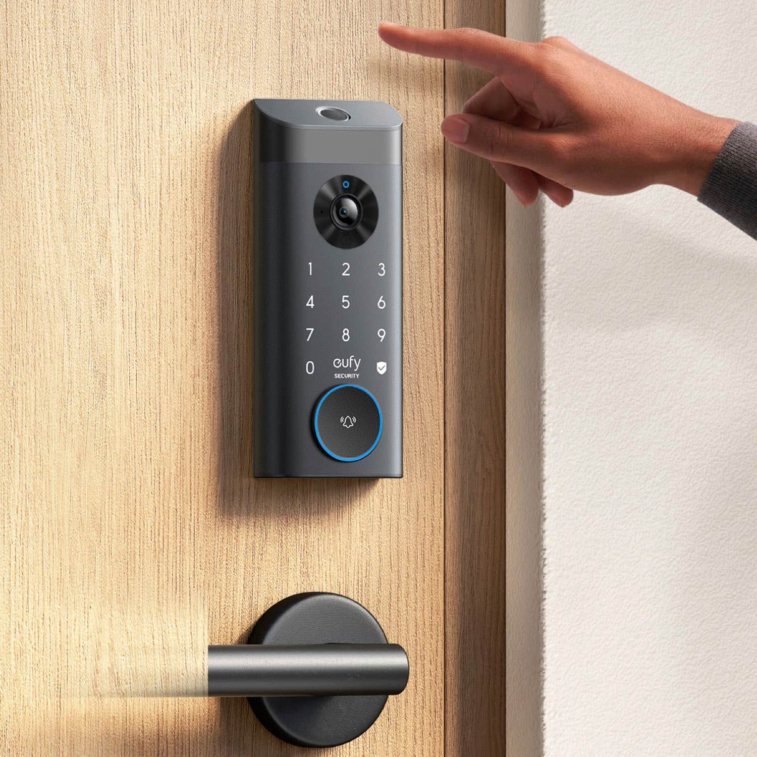 Alt View 12. eufy Security - Smart Lock E330 with Chime WiFi Replacement Deadbolt with eufy App|Keypad|Biometric Access - Light Gray.