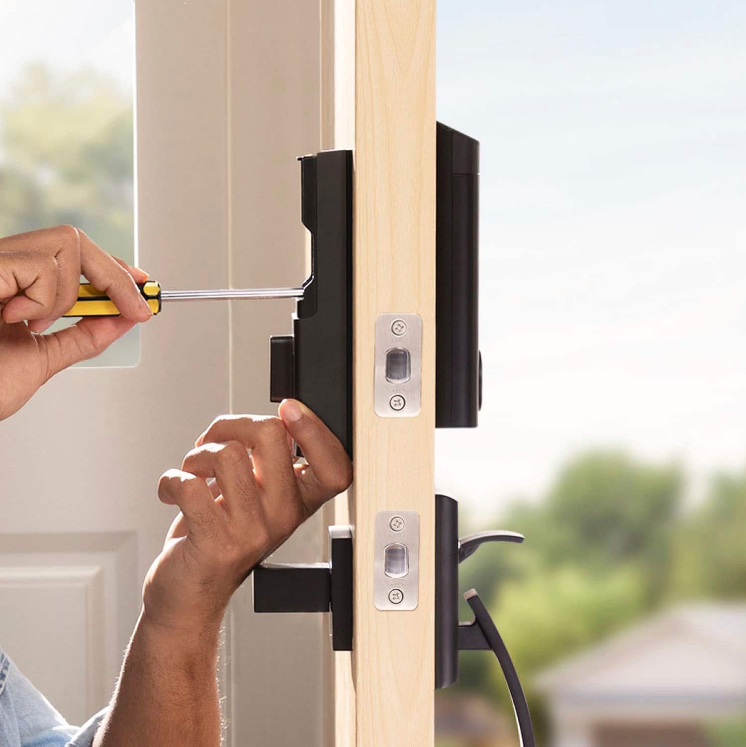 Alt View 13. eufy Security - Smart Lock E330 with Chime WiFi Replacement Deadbolt with eufy App|Keypad|Biometric Access - Light Gray.