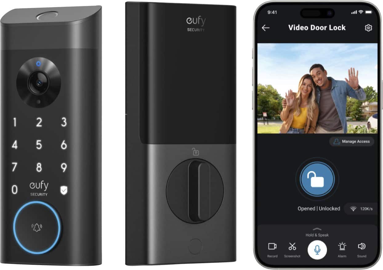 Alt View 14. eufy Security - Smart Lock E330 with Chime WiFi Replacement Deadbolt with eufy App|Keypad|Biometric Access - Light Gray.