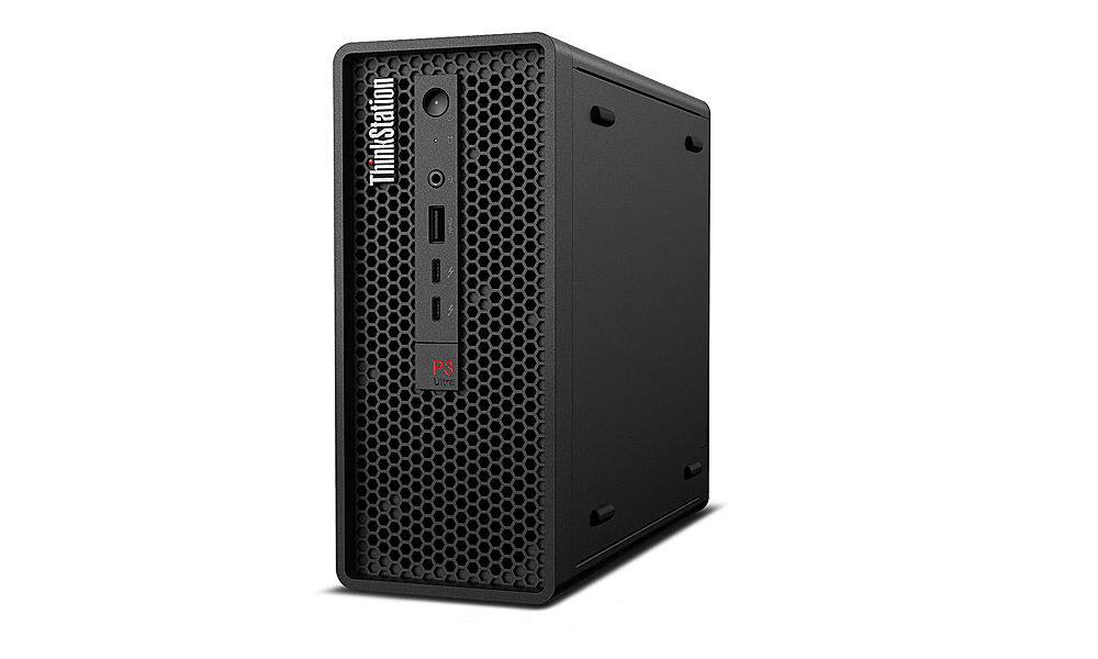 Back. Lenovo - ThinkStation P3 Ultra Desktop - Intel Core i5-13600 - 16GB Memory - 512GB SSD - Black.
