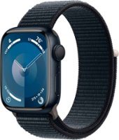Apple Watch Series 9 GPS 41mm Aluminum Case with Midnight Sport Loop - Midnight - Front_Zoom