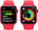 Alt View 6. Apple - Apple Watch Series 9 GPS 45mm Aluminum Case with (PRODUCT)RED Sport Band (Medium/Large) - (PRODUCT)RED.