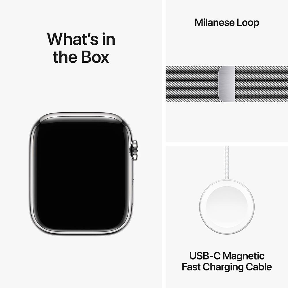 Apple Watch Series 9 GPS + Cellular 45mm Stainless Steel Case with