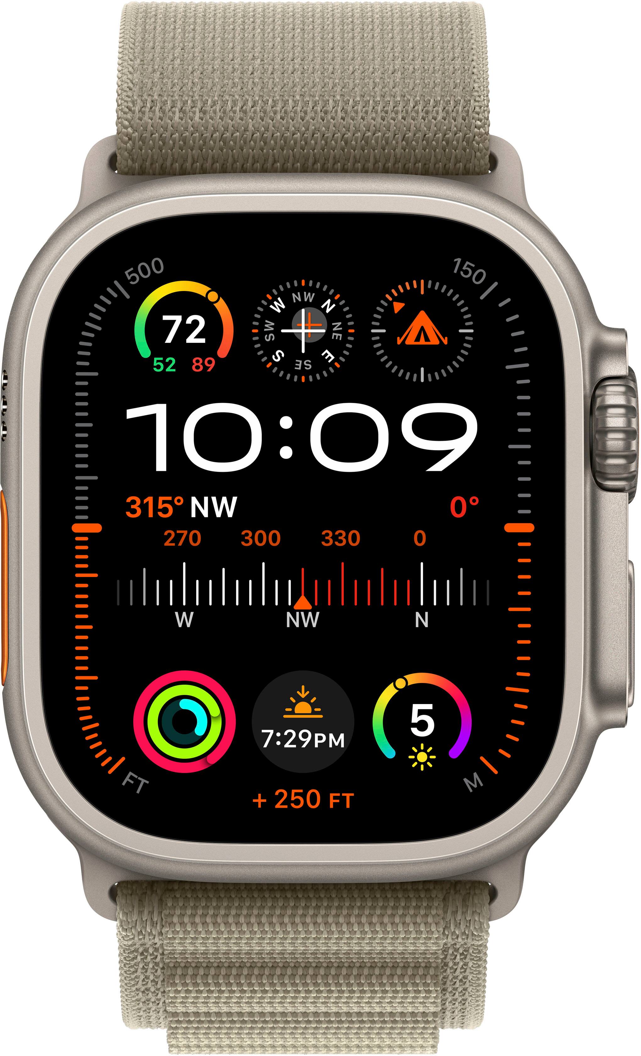 The image shows a watch displaying the time of 10:09. The watch is set to the Northwest direction, and the altitude is 315 feet. The watch also has a compass feature, indicating the direction of North, South, East, and West. The watch is set to a 500-foot altitude, and the time is 7:29 PM.