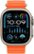 Angle. Apple - Apple Watch Ultra 2 GPS + Cellular 49mm Titanium Case with Orange Ocean Band - Titanium.