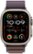 Angle. Apple - Apple Watch Ultra 2 GPS + Cellular 49mm Titanium Case with Indigo Alpine Loop  (Small) - Titanium.