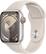 Front. Apple - Apple Watch Series 9 GPS + Cellular 41mm Aluminum Case with Starlight Sport Band (Small/Medium) - Starlight.