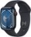 Front Zoom. Apple Watch Series 9 GPS + Cellular 41mm Aluminum Case with Midnight Sport Band  (Small/Medium) - Midnight (Verizon).