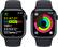Alt View 6. Apple - Apple Watch Series 9 GPS + Cellular 41mm Aluminum Case with Midnight Sport Band (Small/Medium) - Midnight.