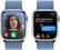 Alt View 4. Apple - Apple Watch Series 9 GPS + Cellular 41mm Aluminum Case with Winter Blue Sport Loop - Silver.