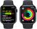 Alt View 6. Apple - Apple Watch Series 9 GPS + Cellular 45mm Aluminum Case with Midnight Sport Band (Medium/Large) - Midnight.