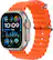 Front. Apple - Apple Watch Ultra 2 GPS + Cellular 49mm Titanium Case with Orange Ocean Band - Titanium.