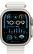 Angle. Apple - Apple Watch Ultra 2 GPS + Cellular 49mm Titanium Case with White Ocean Band - Titanium.
