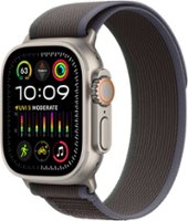 Apple Watch Ultra 2 GPS + Cellular 49mm Titanium Case with Blue/Black Trail Loop  (Small/Medium) - Titanium (Verizon) - Front_Zoom