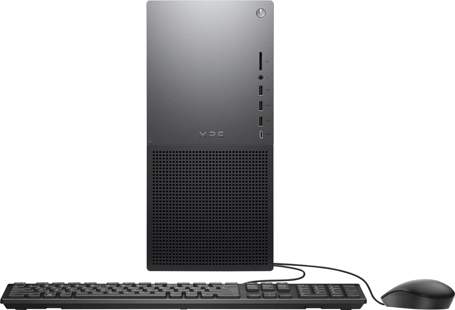 Alt View 5. Dell - XPS 8960 Desktop -Intel Core i7 processor (14 gen) - 16GB Memory - NVIDIA GeForce RTX 3050 - 1TB SSD - Black.
