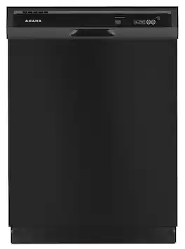 Amana - 24" Front Control Built-In Dishwasher with Triple Filter Wash and 59 dBA - Black