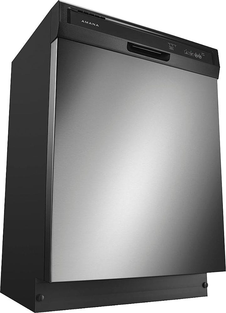 Angle. Amana - 24" Built-In Dishwasher - Stainless Steel.