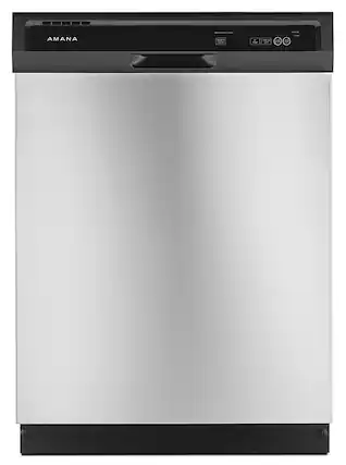 Front. Amana - 24" Built-In Dishwasher - Stainless Steel.