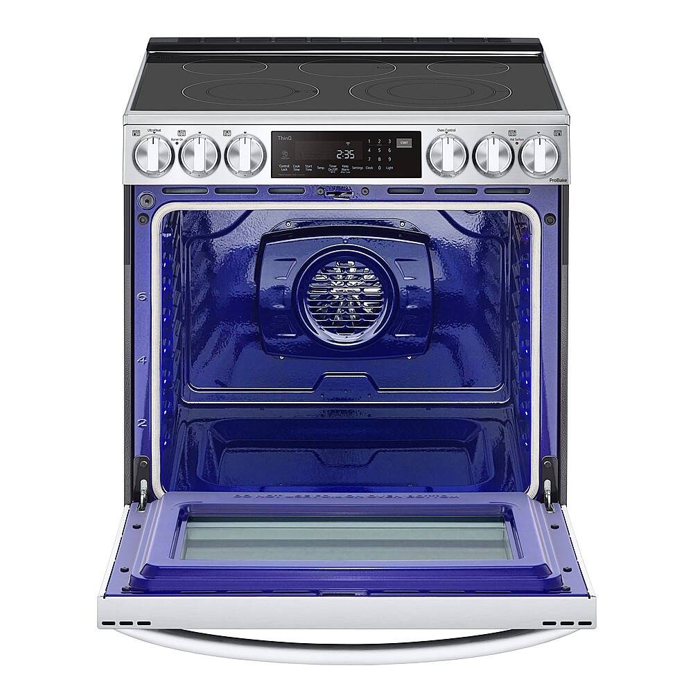 Alt View 17. LG - 6.3 Cu. Ft. Slide-In Electric True Convection Range with EasyClean and Air Fry - PrintProof Stainless Steel.