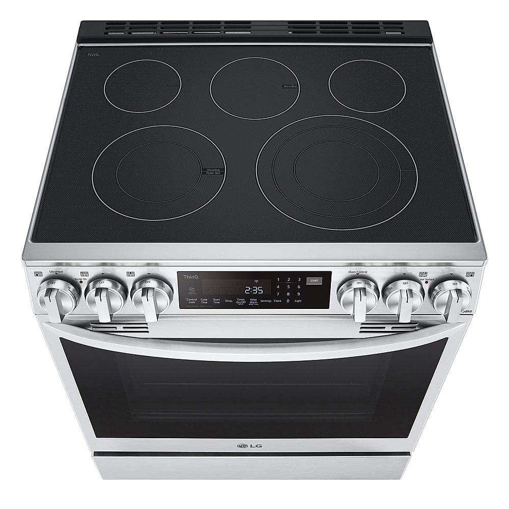 Alt View 20. LG - 6.3 Cu. Ft. Slide-In Electric True Convection Range with EasyClean and Air Fry - PrintProof Stainless Steel.
