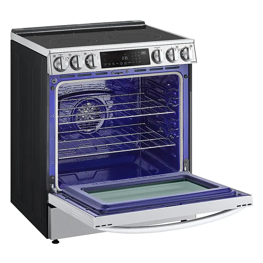 Alt View 21. LG - 6.3 Cu. Ft. Slide-In Electric True Convection Range with EasyClean and Air Fry - PrintProof Stainless Steel.